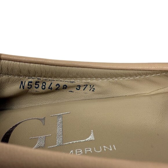 AGL Attilio Giusti Leombruni Tan Leather Ballet Flats Chain Womens Size 37.5 - Picture 5 of 7